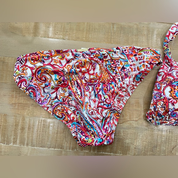 Lauren Ralph Lauren mystic paisley plum bikini nwt swim top and bottom - Picture 8 of 16